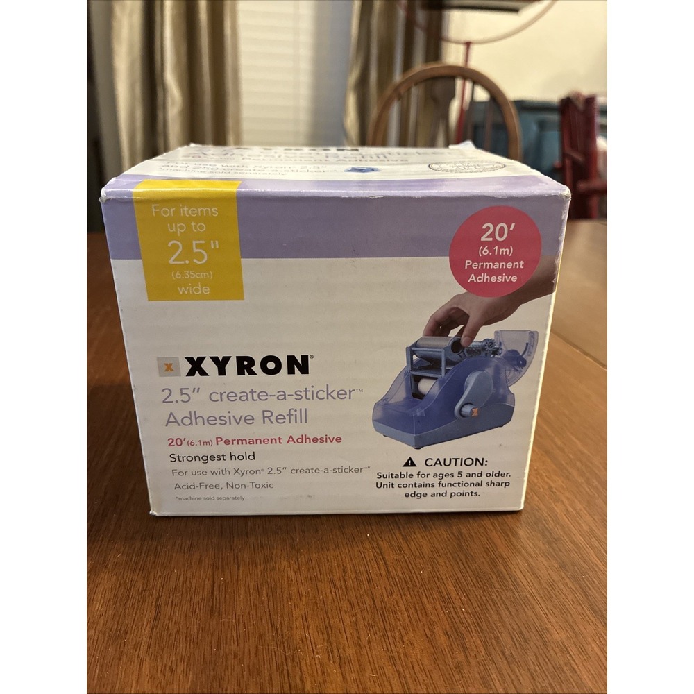 Xyron 2.5" Create-A-Sticker Refill | 20' Permanent Adhesive | NEW